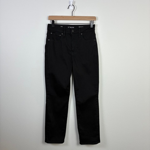 J. Crew Curvy Slim Black Jeans Women 27 High Rise Classic Chic Straight Leg - Picture 2 of 6
